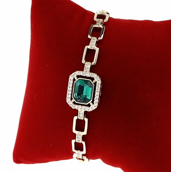 3192 Bransoletka elegancka złota 17+2,5cm pozłacana 14k Xuping Austrian Crystal
