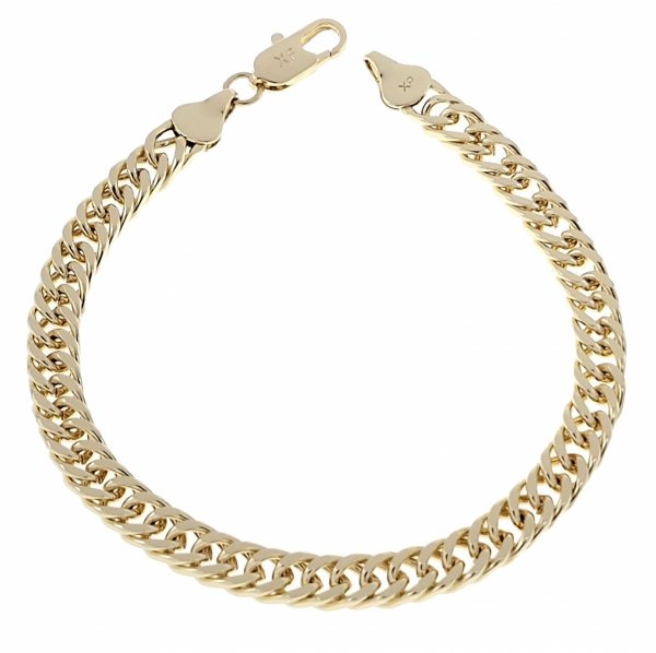 3507 Bransoletka elegancka cyrkonia złota 20cm pozłacana 14k Xuping