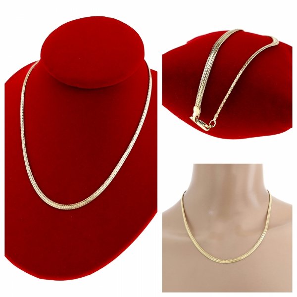 4362 Złoty łańcuszek 45cm naszyjnik pozłacany 14K 