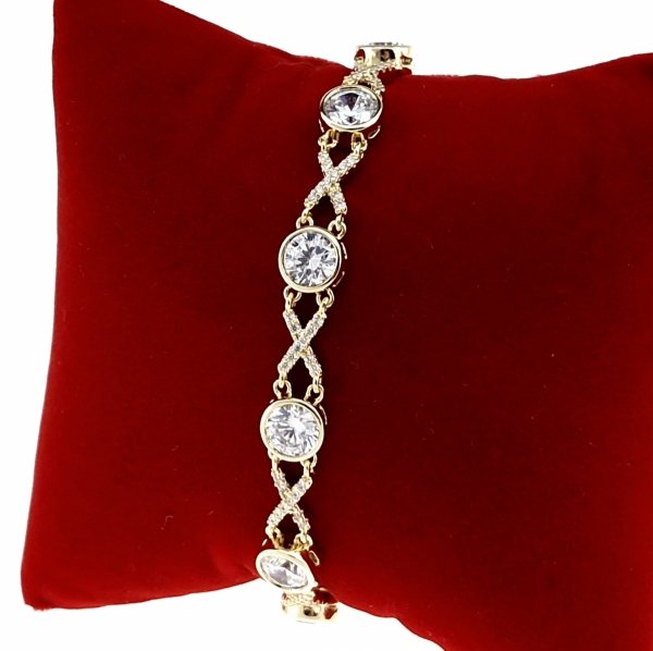 0161 Bransoletka elegancka złota 17+3cm pozłacana 14k Xuping 