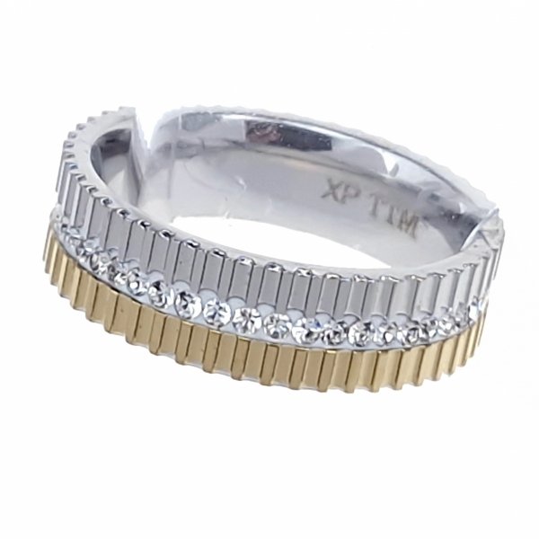 2619 Pierścionek złoto srebrny stal chirurgiczna nierdzewna 316L 