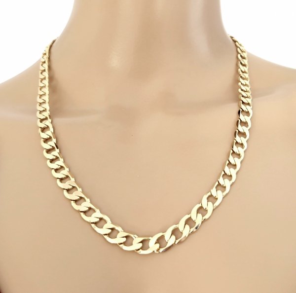 2959 Złoty łańcuszek 50cm naszyjnik pozłacany 14K 