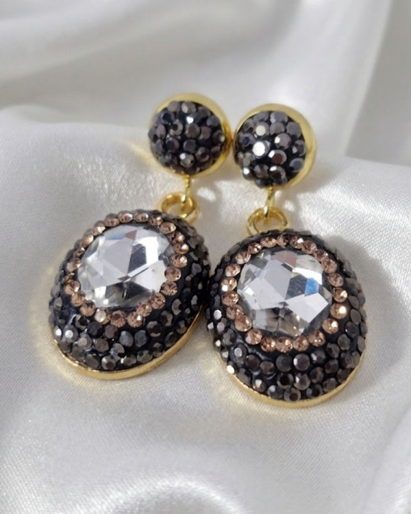 4505 Kolczyki złote biżuteria królewska pozłacane 14k wiszące