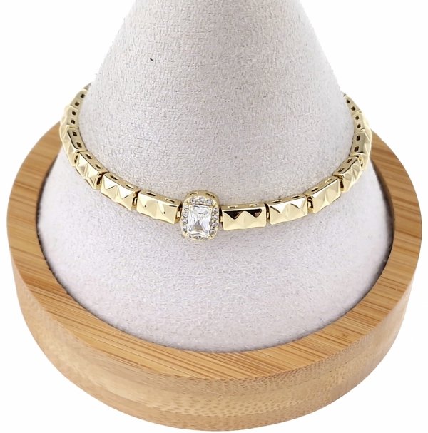 741 Bransoletka elegancka złota 17+2cm pozłacana 14k Xuping 
