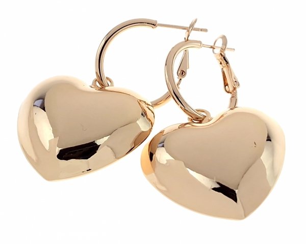 4760c Kolczyki złote pozłacane wiszące 18K 