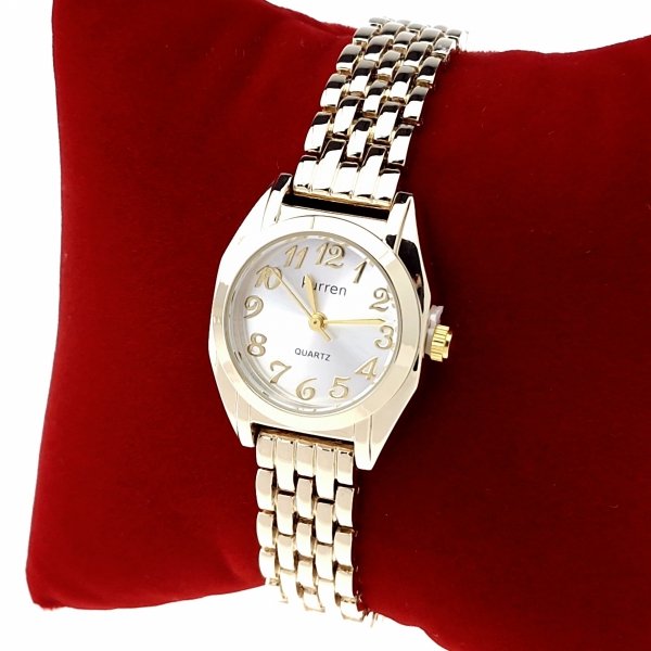 2323c Ekskluzywny damski złoty zegarek błyszczący Kurren klasyk 