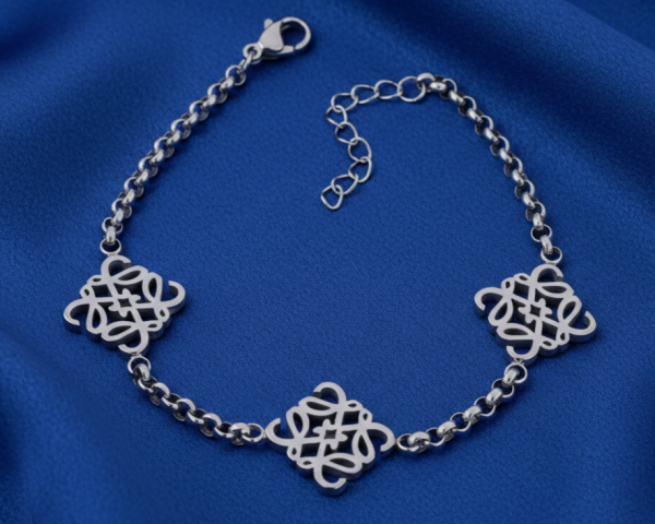 2507b Bransoletka srebrna 18+3cm stal chirurgiczna 316L 