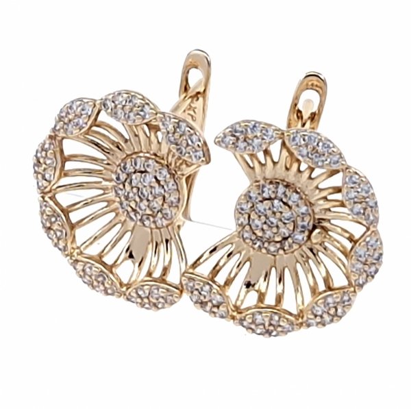 2065 Złote kolczyki pozłacane 18k Xuping wiszące