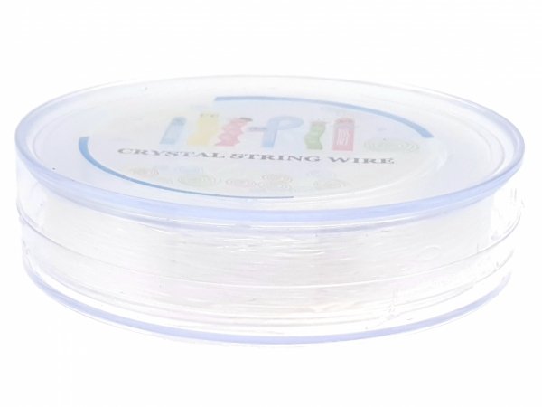 op344 Koreańska elastyczna nitka kryształowa do wyrobu biżuterii, przezroczysta, 0,7 mm, około 60 m/rolka