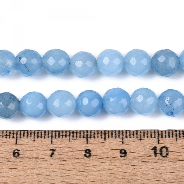 2362 Jadeit kamień naturalny fasetowany  8mm pasmo 38cm