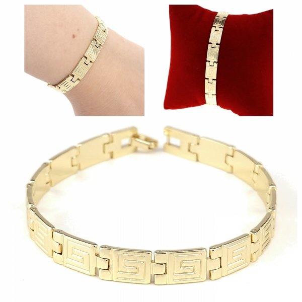 3730a Bransoletka złota elegancka 20cm pozłacana 14k Viki Lady