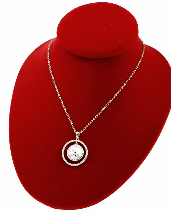 752 Złoty naszyjnik 42+5cm pozłacany 18k Swaro Austrian Crystal