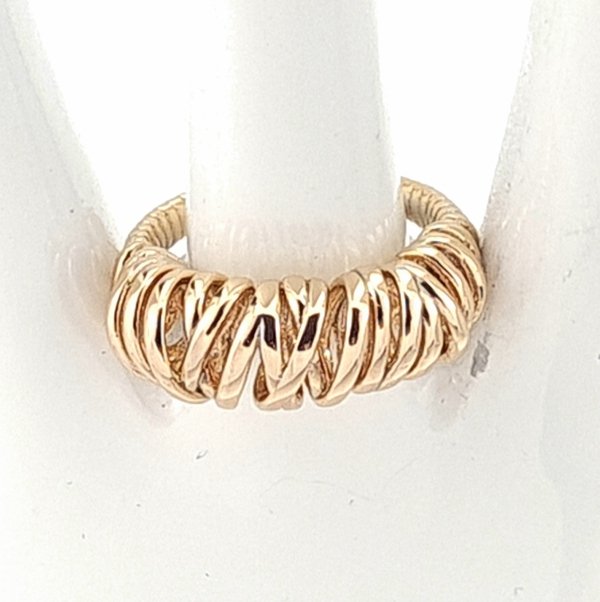 3732b Pierścionek 18,00mm złoty zaręczynowy pozłacany 18k Xuping regulowany