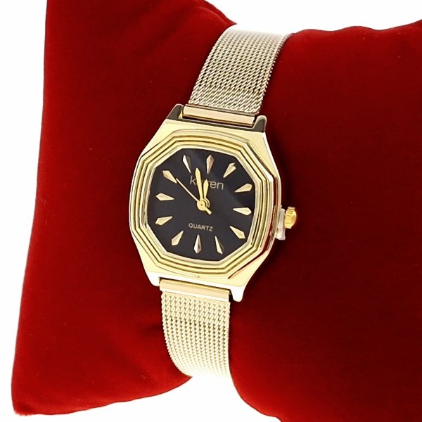 4314 Zegarek damski złoty stal chirurgiczna Kurren elegancki klasyk