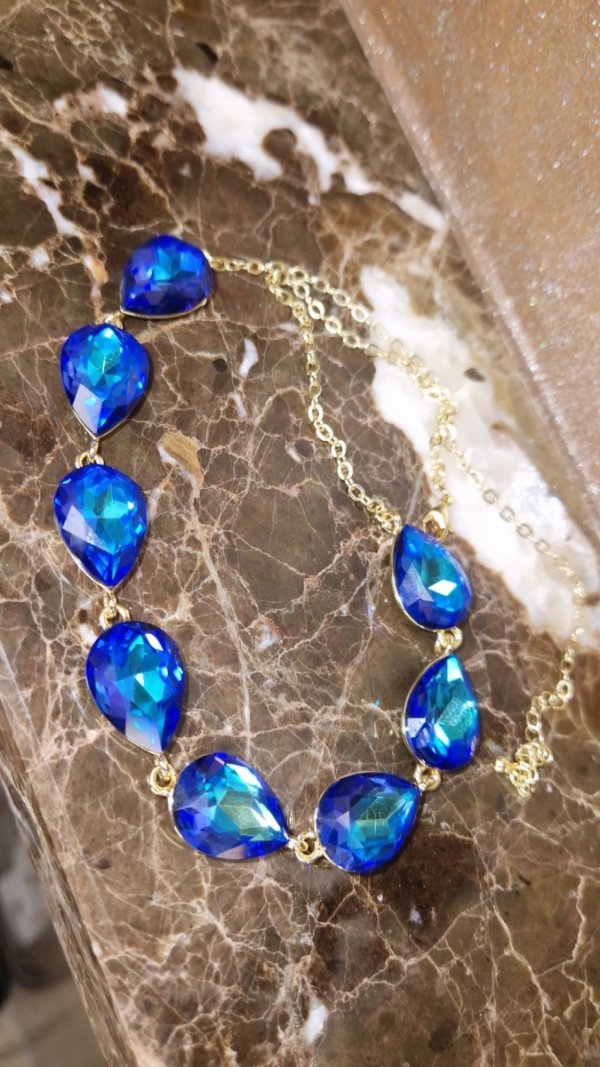 1939f Złoty naszyjnik 41+5 naszyjnik pozłacany 14K kryształek