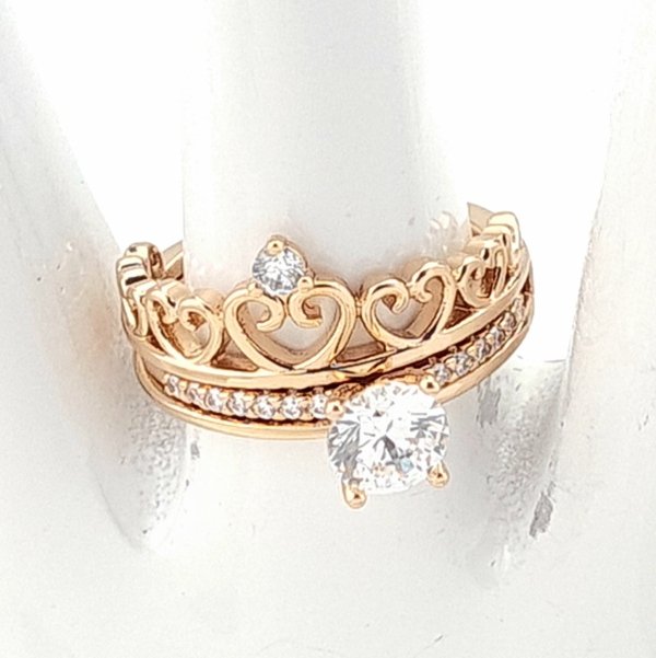 1266L Pierścionek 19,60mm złoty zaręczynowy pozłacany 18K Xuping