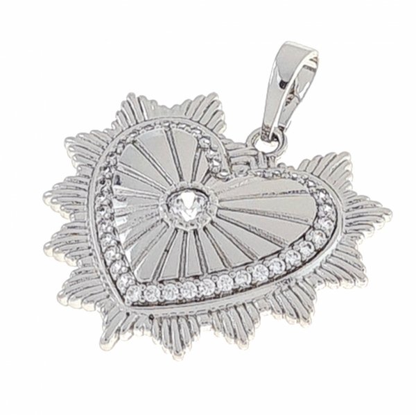 0165 Srebrna zawieszka pozłacana 18k Xuping serce