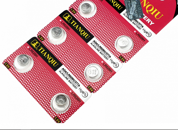 1394 1x BATERIA DO ZEGARKÓW ALKALICZNA TIANQIU AG4 LR626 377 SR626 177 1.5V
