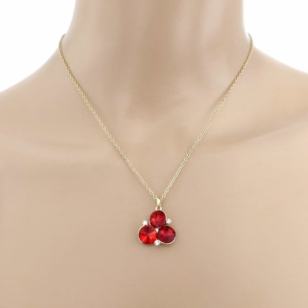 0010 Złoty łańcuszek Austrian Crystal 40+5 naszyjnik pozłacany 14K Xuping