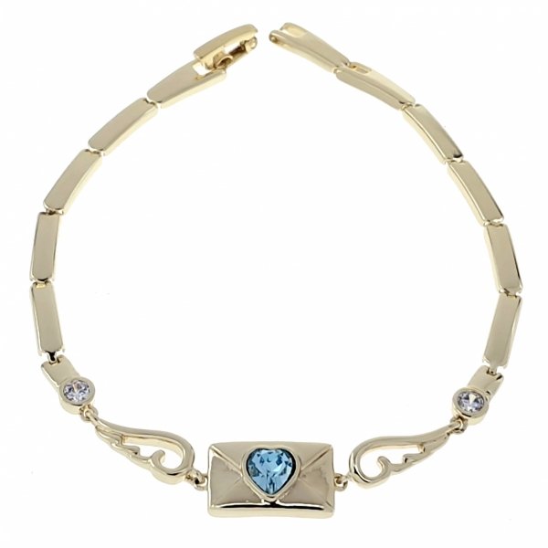 4458 Bransoletka elegancka złota 19cm pozłacana 14k Xuping Austrian Crystal