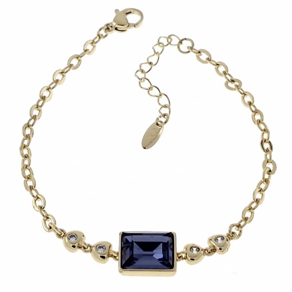 4761 Bransoletka elegancka złota 16,5+3cm pozłacana 14k Xuping Austrian Crystal