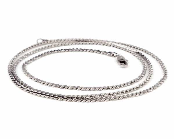 435 Srebrny łańcuszek 60cm 1,4mm pozłacany białym złotem Xuping 
