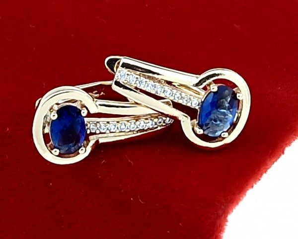 эксклюзивные серьги с позолотой swarovski