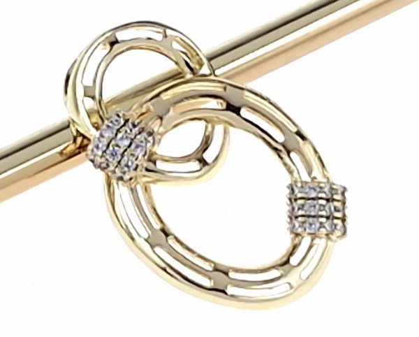 золотой кулон 18к блестящий ксюпин