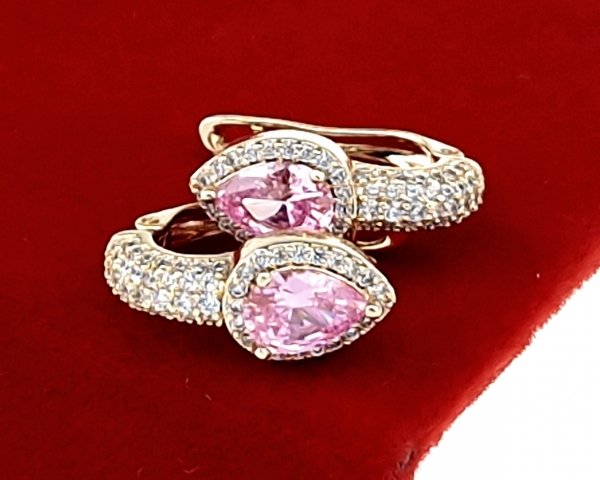 эксклюзивные серьги с позолотой swarovski