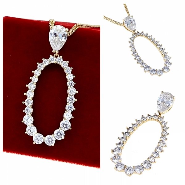 золотой кулон 18к блестящий ксюпин