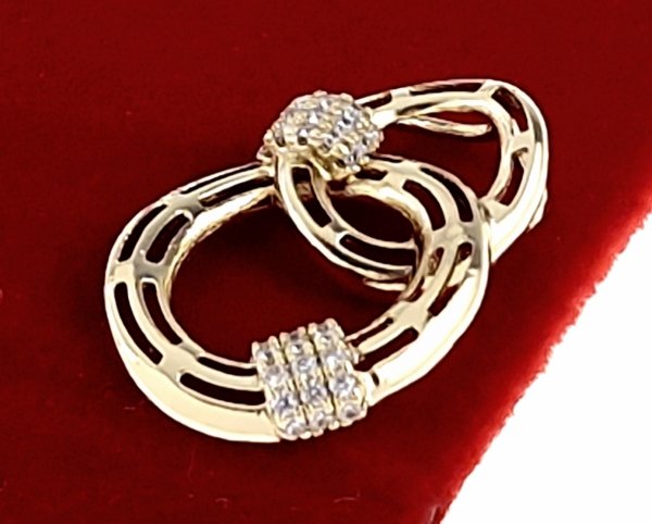 золотой кулон 18к блестящий ксюпин