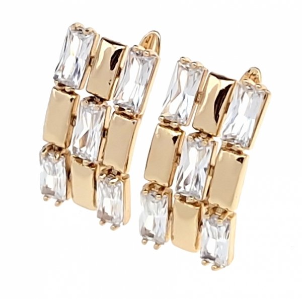 эксклюзивные серьги с позолотой swarovski