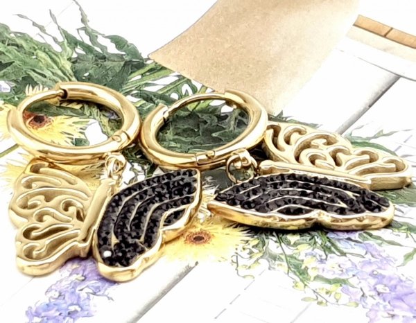 Золотые серьги из нержавеющей стали