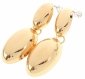 Golden earrings silk flowers 