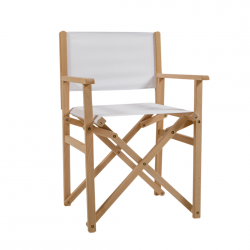 Fotel reżyserski z drewna bukowego – składany z podłokietnikami