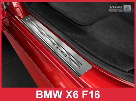 Nakładki ochronne progowe BMW X6 F16 2014 - 4 szt. -  srebrne
