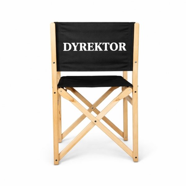 Fotel reżyserski z drewna bukowego – składany z podłokietnikami