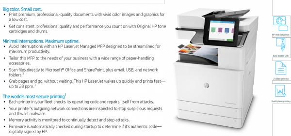 HP Color LaserJet Managed MFP E78223dn powystawowe A3 | GW12 | LAN | SERWIS