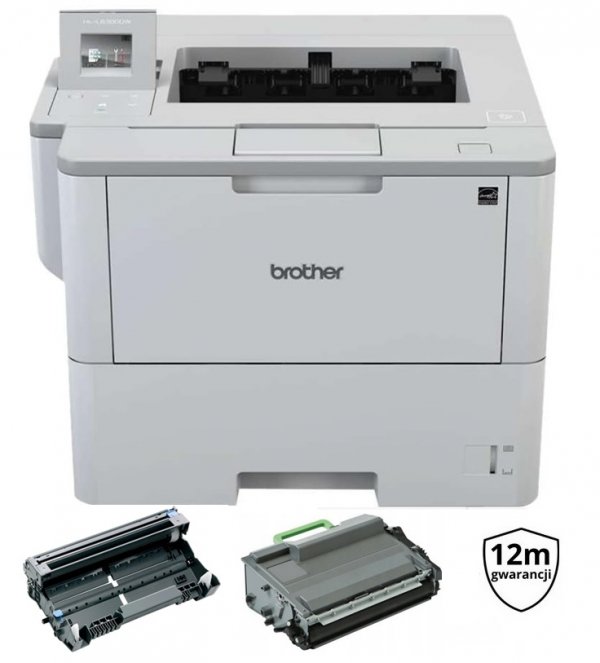 Drukarka laserowa mono Brother HL-L6300DW DUPLEX | LAN| WiFi | GW12 | Toner 100% | HLL6300DWYJ1