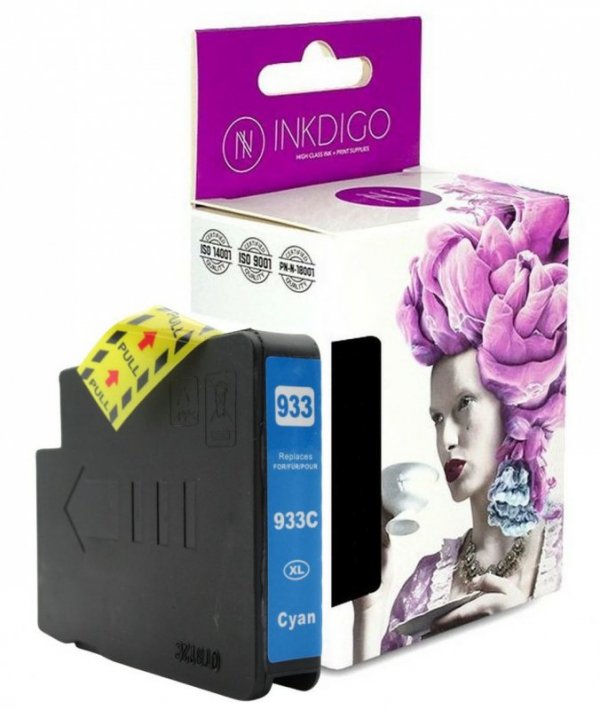 Tusz INKDIGO do HP 933 XL Cyan