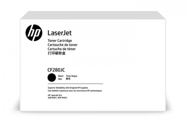 Oryginalny Toner Czarny HP LaserJet Pro 400 M401, M425 (80JC CF280JC), kompatybilne z CF280X