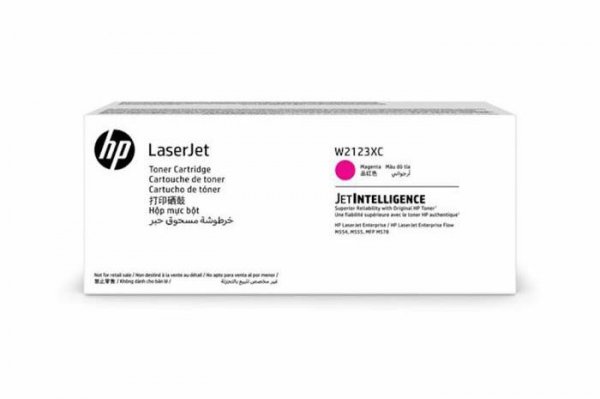 Oryginalny Toner Magenta HP LaserJet Color Enterprise M554, M555, M578 MFP (212XC W2123XC), kompatybilne z W2123X