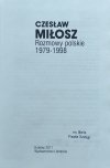  Czesław Miłosz • Rozmowy polskie 1979-1998