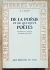 T.S. Eliot De la poésie et de quelques poètes