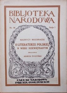 Maurycy Mochnacki • O literaturze polskiej w wieku dziewiętnastym
