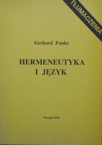 Gerhard Funke • Hermeneutyka i język