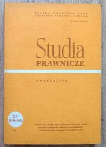 Studia prawnicze 2-3 (100-101) 1989