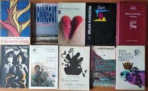 Literatura zestaw 10 książek [Vonnegut, Kundera, Twain, Coelho, Fitzgerald]