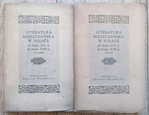Literatura mieszczańska w Polsce od końca XVI w. do końca XVII w.