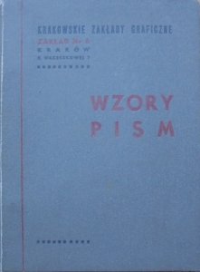 Krakowskie Zakłady Graficzne • Wzory pism [wzornik]